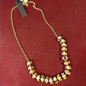 J Crew necklace iridescent crystals new
